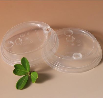 Transparent Plastic Disposable Cup Lids For Cup Sealing SGS FDA ISO9001 Certified
