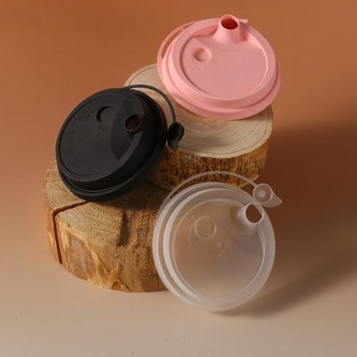 Transparent Plastic Disposable Cup Lids For Cup Sealing SGS FDA ISO9001 Certified