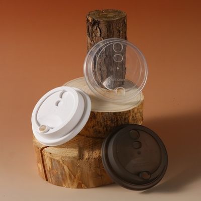 Transparent Plastic Disposable Cup Lids For Cup Sealing SGS FDA ISO9001 Certified