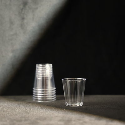 FDA Certified Round 1.5 OZ PS Plastic Cups Disposable PS Cup For Hot And Cold Beverages