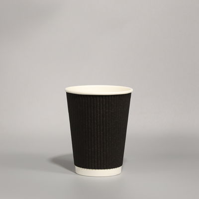 Customized Double Wall Paper Disposable Cup With Leak Proof Snap On Lid