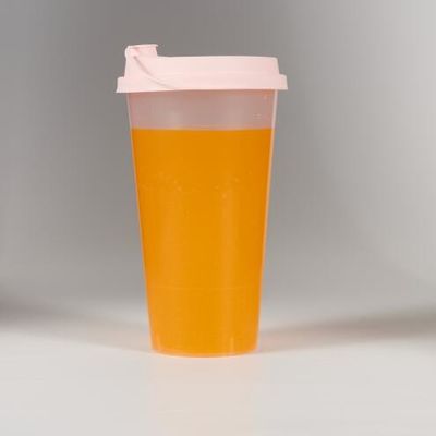17OZ Putaran Putih Plastik PP Cup Cup sekali pakai Untuk Jus Minuman Kopi Boba Teh