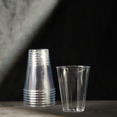Customizable Clear Disposable 7oz PS Plastic Cups for Hot and Cold Beverages