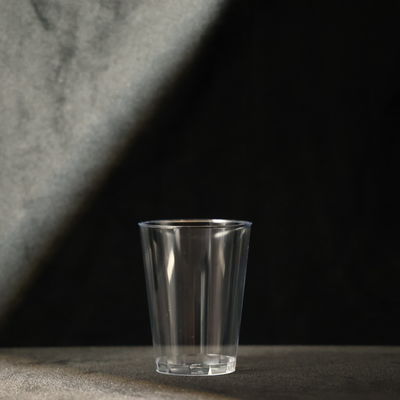 11.5g Disposable PS Plastic Round Cups With Customized Logo For Juice And Beverage
