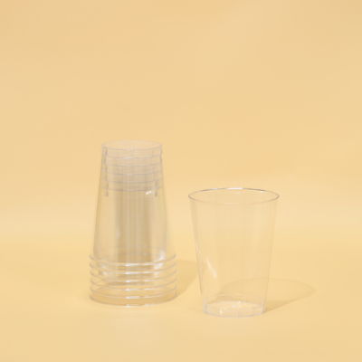 11.5g Disposable PS Plastic Round Cups With Customized Logo For Juice And Beverage