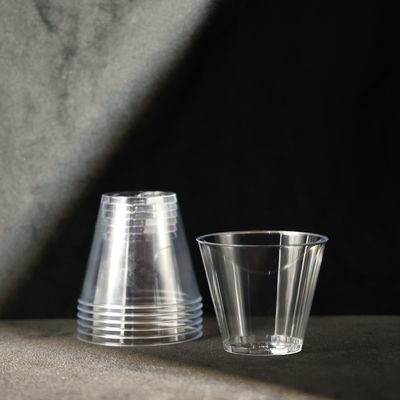 Custom Logo Printed Crystal Clear Disposable PS Plastic Cup For Juice And Water