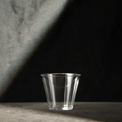 Custom Logo Printed Crystal Clear Disposable PS Plastic Cup For Juice And Water