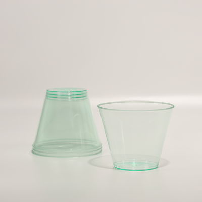 Custom Logo Printed Crystal Clear Disposable PS Plastic Cup For Juice And Water