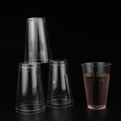 Crystal Clear Disposable PS Plastic Cups 360ML With Customized Logo In Party