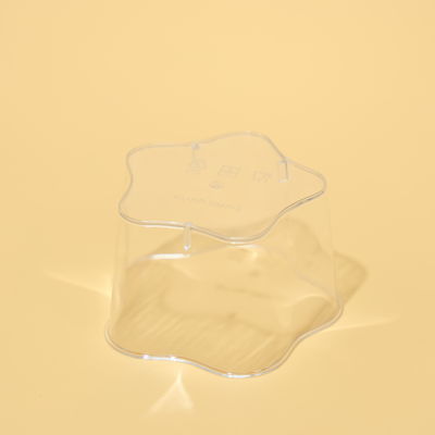 Customized Logo PS Plastic Cups Star Shape For Mousse Cake In Party Cafes Outdoor