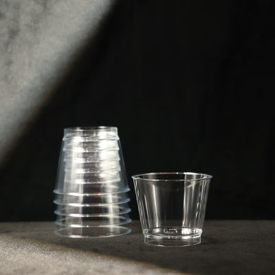 Crystal Clear PS Plastic Cups 4OZ Disposable Juice And Water Cups Custom Logo