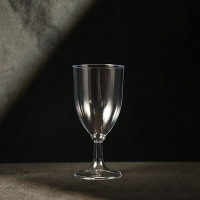 7OZ Disposable Plastic Goblet Cup PS Plastic Cups For Cold Drink FDA / SGS Certified