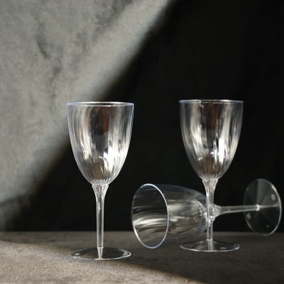 270ml High Durability PS Plastic Cups Goblet For Beverage Wine And Champagne