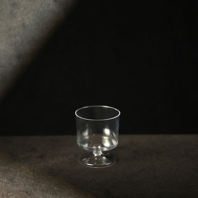Round Transparent PS Plastic Cups Plastic Goblet for Cold Beverages