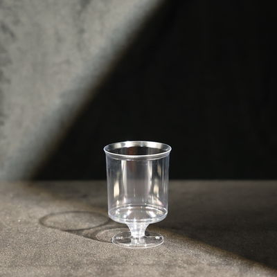 FDA Approved 5oz Round Goblet Plastic Cups PS Material For Champagne And Wine Use