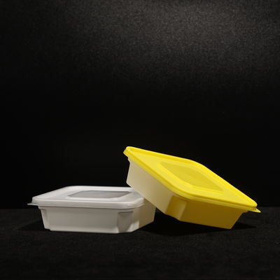 Customized Disposable PP Lunch Box with Snap On Lid For Cold and Hot Food Outdoor