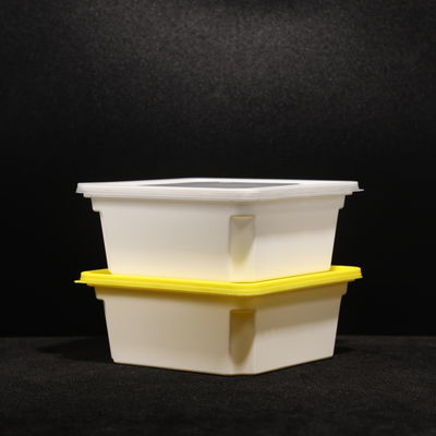 Stackable Clear Rectangle Food Container with Snap On Lid (720ML) For Food