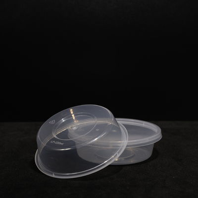 Eco Friendly 220ml Stackable Customized Color PP Round Lunch Box With Lid