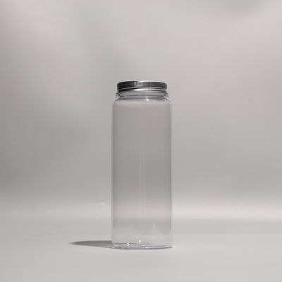 Round PET Plastic Bottles BPA Free Takeaway Juice Bottles With Aluminum Caps Or Plastic Caps
