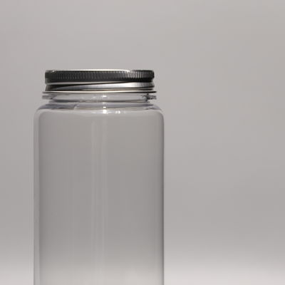 500ml Clear Plastic PET Bottle For Juice / Nut Storage With Custom Logo