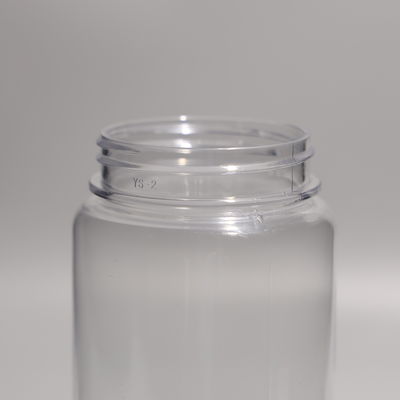 500ml Clear Plastic PET Bottle For Juice / Nut Storage With Custom Logo