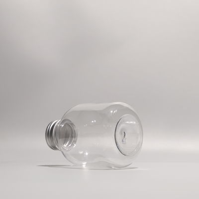 Customized Round Plastic PET Bottle PET Juice Bottles Aluminum Cap Tight Sealing With Logo Printing