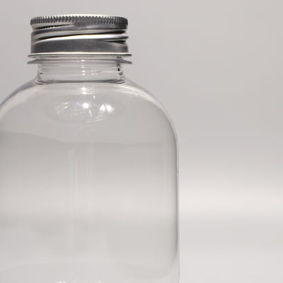 Transparent PET Bottles with Screw On Aluminum Caps