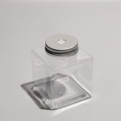 Customized PET 500ml Square Plastic Bottles For Cold Beverages With Cap