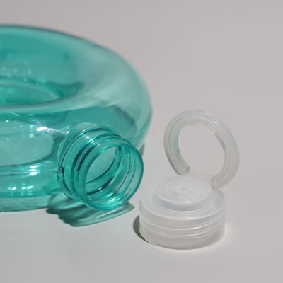 Ring Shape Empty Plastic PET Bottle 500ml With Screw Lid For Juice Beverage