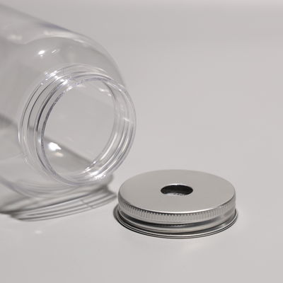 Custom Logo Printed Plastic Boba Tea Juice Bottle with Screw Cap Lid