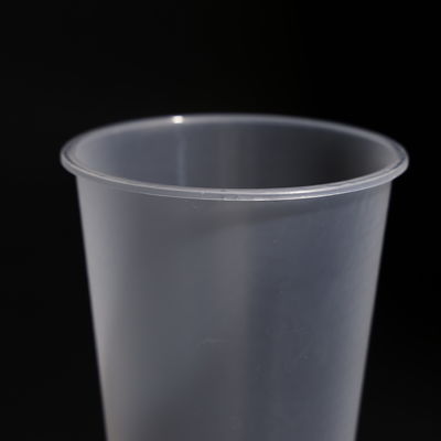 17OZ PP Plastic Cup with Customized Logo and Lid For Takeaway Juice