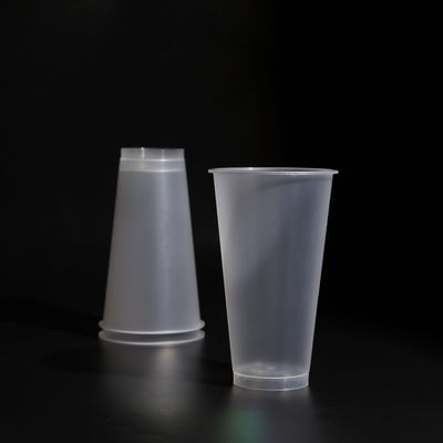 17OZ PP Plastic Cup with Customized Logo and Lid For Takeaway Juice