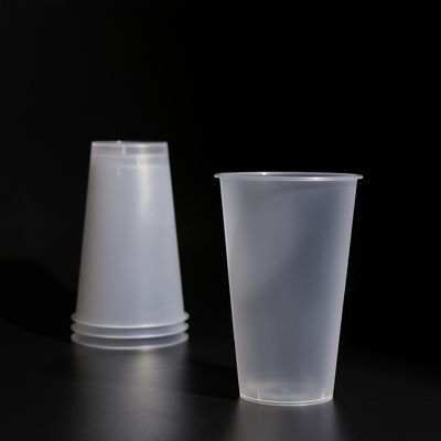Customized Printing 500ML Plastic PP Juice Cup With Lid For Coffee