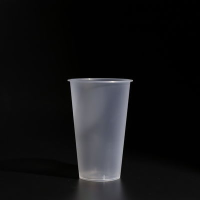 Clear or White PP Plastic Cup with Flat/Dome Lid for Juice Beverage Coffee Boba Tea