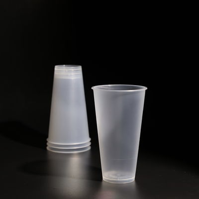 Reusable Disposable Plastic PP Cup With Flat/Dome Lid For Beverages And Juice