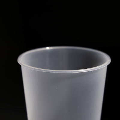 BPA Free Plastic Round PP Cup With Customizable Logo And Lid For Juice Or Boba Tea