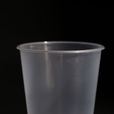 14OZ Round PP Cup with Flat Lid for Coffee And Cold Juice