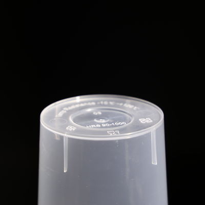 1000ML PP Plastic Cup With Flat / Dome Lid For Cold Drinks Boba Tea