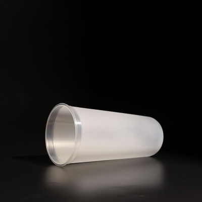Beverage White Plastic Disposable Cup PP Plastic Cups With Dome/Flat Lid For Takeaway Juice