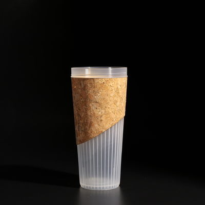 24oz Transparent Disposable Plastic PP Cup with Flat/Dome Lid for Juice/Boba Tea