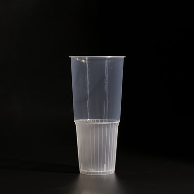 Disposable Plastic PP Cup with 700ml Capacity in Torch Shape For Juice