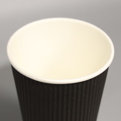 Customized Double Wall Paper Disposable Cup With Leak Proof Snap On Lid