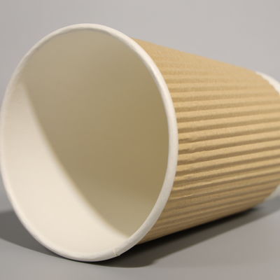 12OZ / 16OZ Disposable Paper Cup With Snap On Lid Custom Printed Paper Coffee Cups