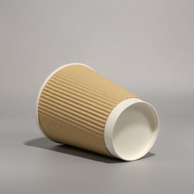 Leak Proof Disposable Paper Cup 12OZ/16OZ With Snap On Lid For Cold / Hot Coffee