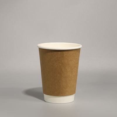 Single / Double Wall Round Disposable Paper Cup With Snap On Lid