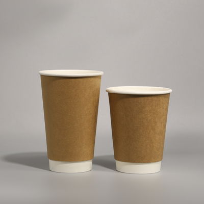 Customized Logo Eco Friendly Paper Cup Leak Proof Disposable Cup With Snap On Plastic Lid