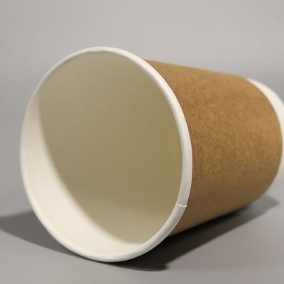 Customized Logo Eco Friendly Paper Cup Leak Proof Disposable Cup With Snap On Plastic Lid