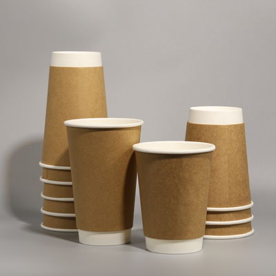 Leak proof Disposable Paper Cup Single Double Wall Round Custom Printed Paper Cups