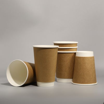 Eco Friendly Custom Print Disposable Paper Cups Single / Double Wall Cold / Hot Coffee Paper Cup