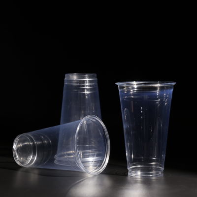 Clear Stackable Plastic PET Cups with Lids for Cold Coffee